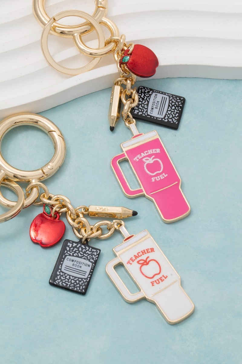Assorted Teacher Classroom Bag Charm Keychain