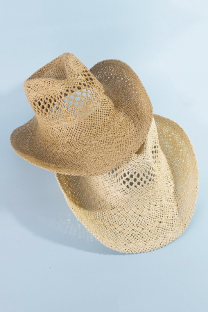 Straw Braid Western Cowboy Hat