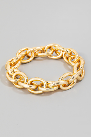 Elastic Metallic Chain Link Bracelet