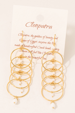 Tiered Circle Cutout Dangle Drop Earrings