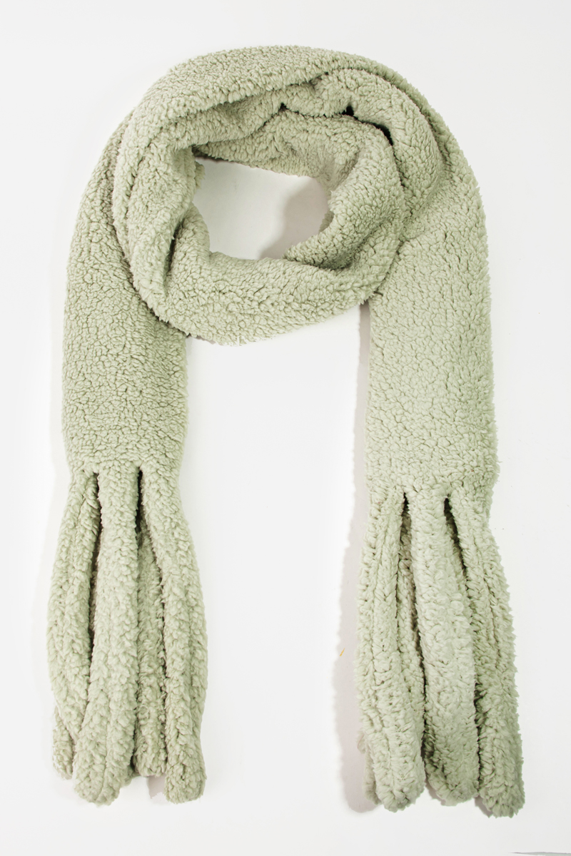 Faux Teddy Fur Oblong Scarf