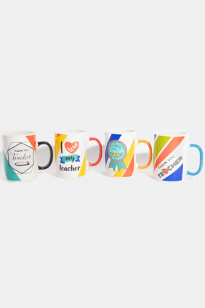 4Pc Teacher Appreation Mugs Set