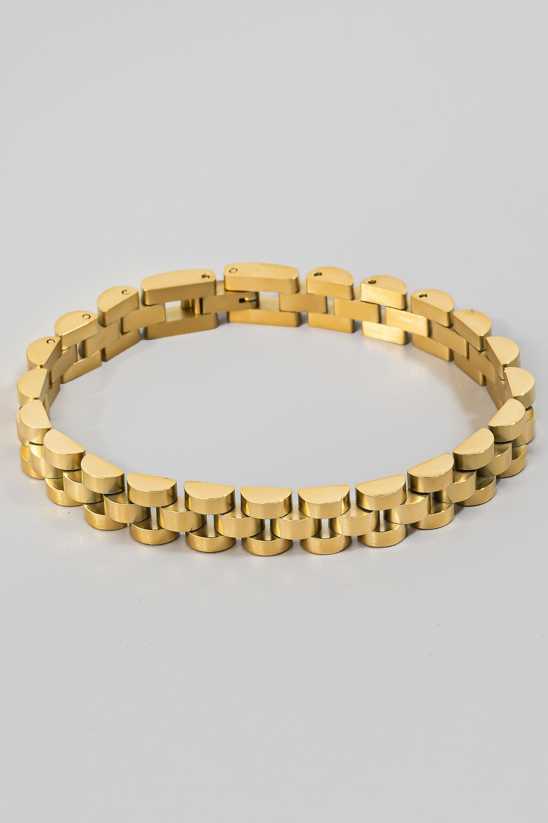 Rounded Watch Chain Bracelet