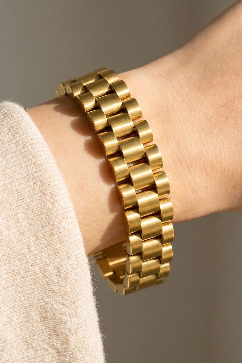 Chunky Watch Band Link Chain Bracelet