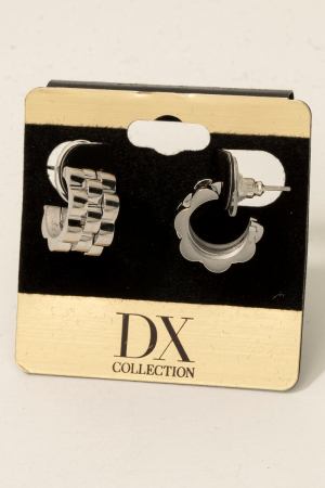 Stainless Steel Layered Hoop Earrings