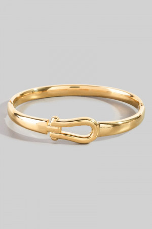 Stainless Steel U Hinge Bangle Bracelet