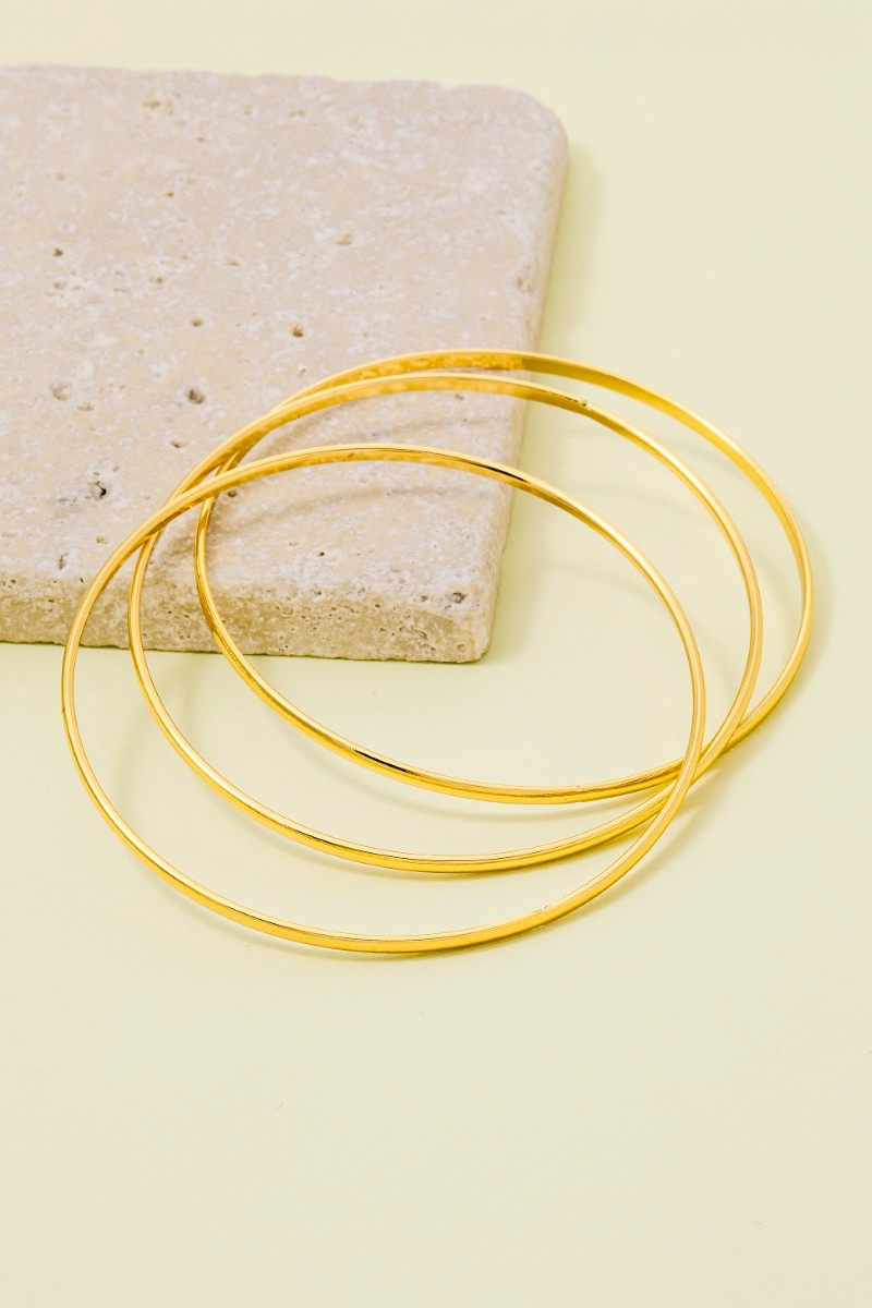 Secret Box Stainless Steel Stacked Bangle Bracelet Set