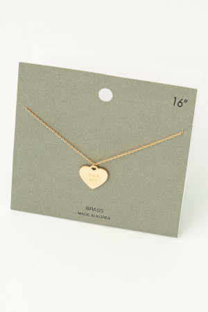 Fuck Off Heart Pendant Necklace