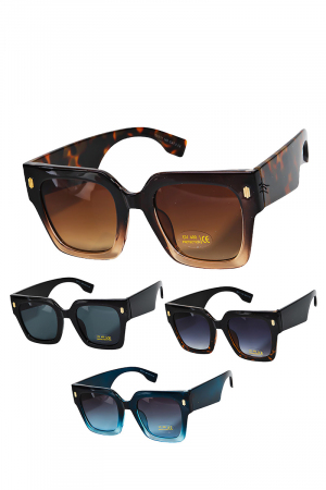 Bulky Tortoise Square Frame Sunglasses