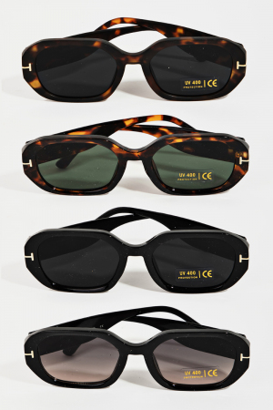 Tortoise Oval Frame Sunglasses Set