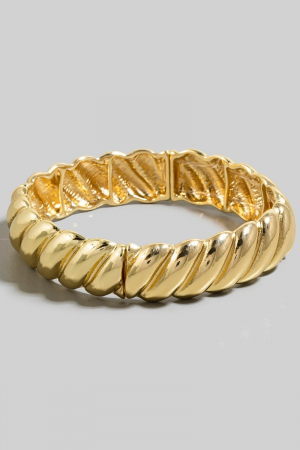 Metallic Braided Texture Elastic Bracelet