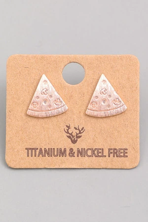 Pizza Slice Stud Earrings