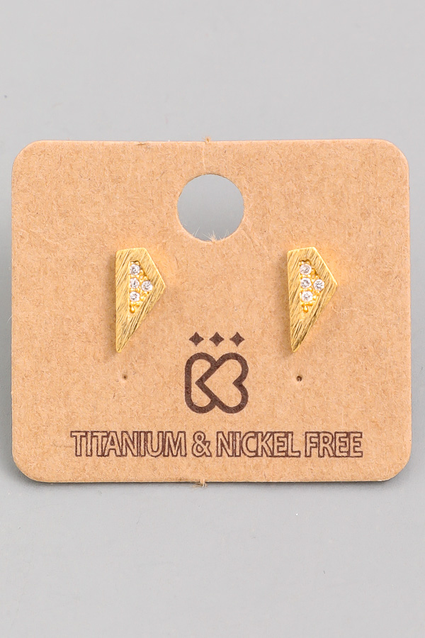Dainty Jeweled Geometric Stud Earrings