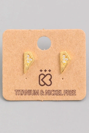 Dainty Jeweled Geometric Stud Earrings