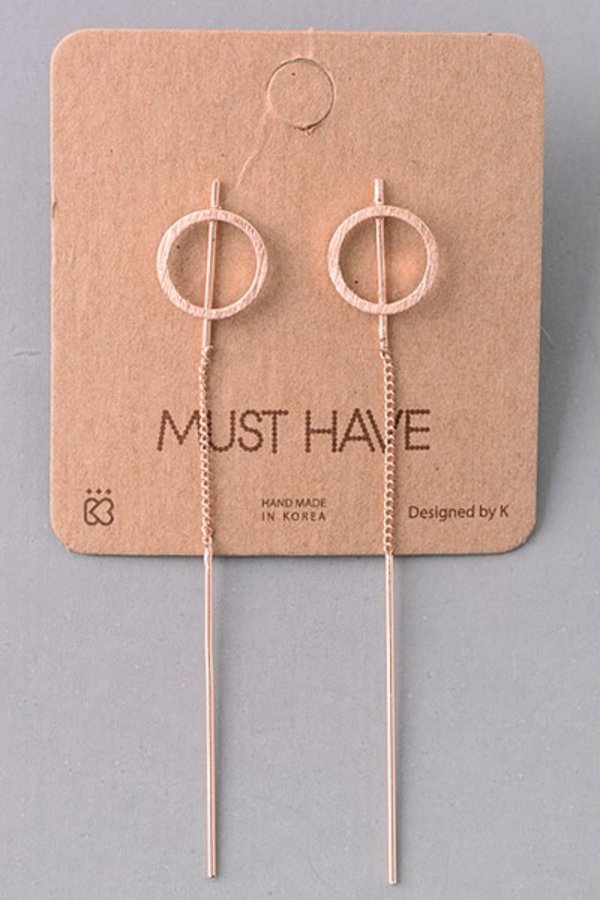 Circle Dangle Stud Earrings