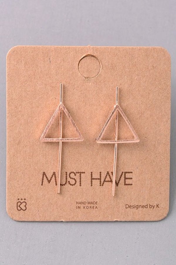 Triangle Drop Stud Earrings