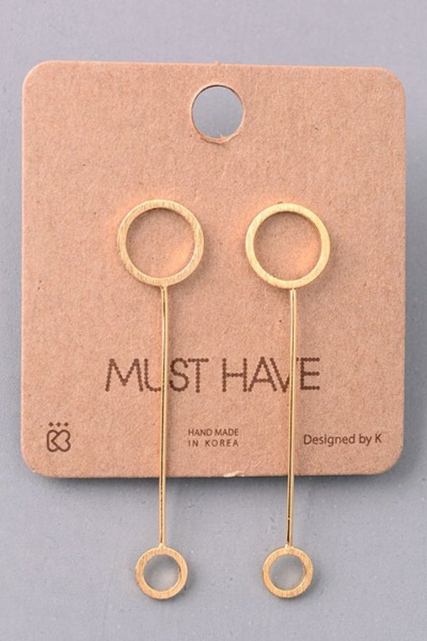 Circle Drop Dangle Earrings