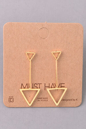 Double Triangle Drop Earrings