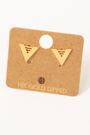 Triangle Line Cutout Stud Earrings