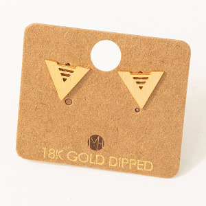 Triangle Line Cutout Stud Earrings
