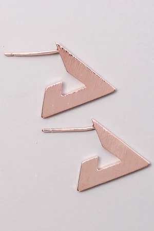 Solid Triangle Bar Earrings