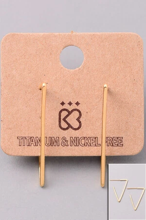 Dainty Triangle Dangle Stud Earrings
