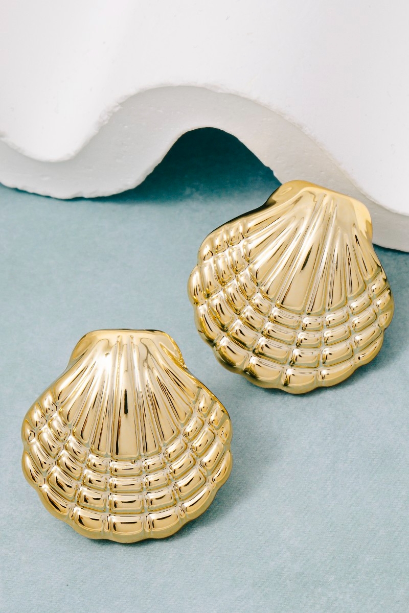 Sealife Seashell Stud Earrings