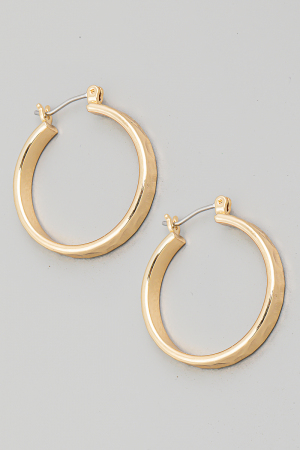 Hammered Pincatch Hoop Earrings