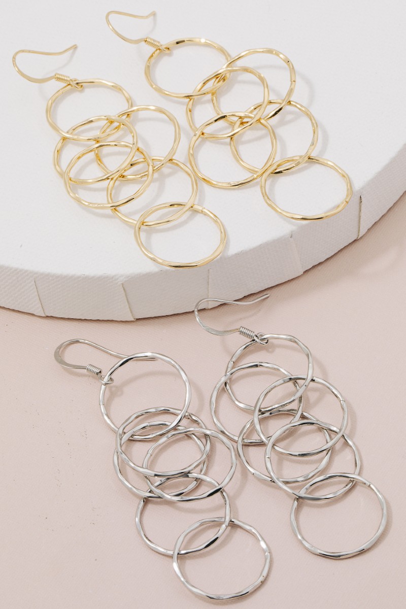 Hoop Link Chain Dangle Earrings