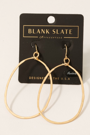 Handmade Oval Cutout Drop Earrings