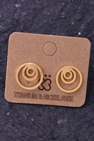Concentric Circles Stud Earrings