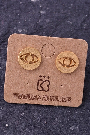 Eye Cutout Stud Earrings