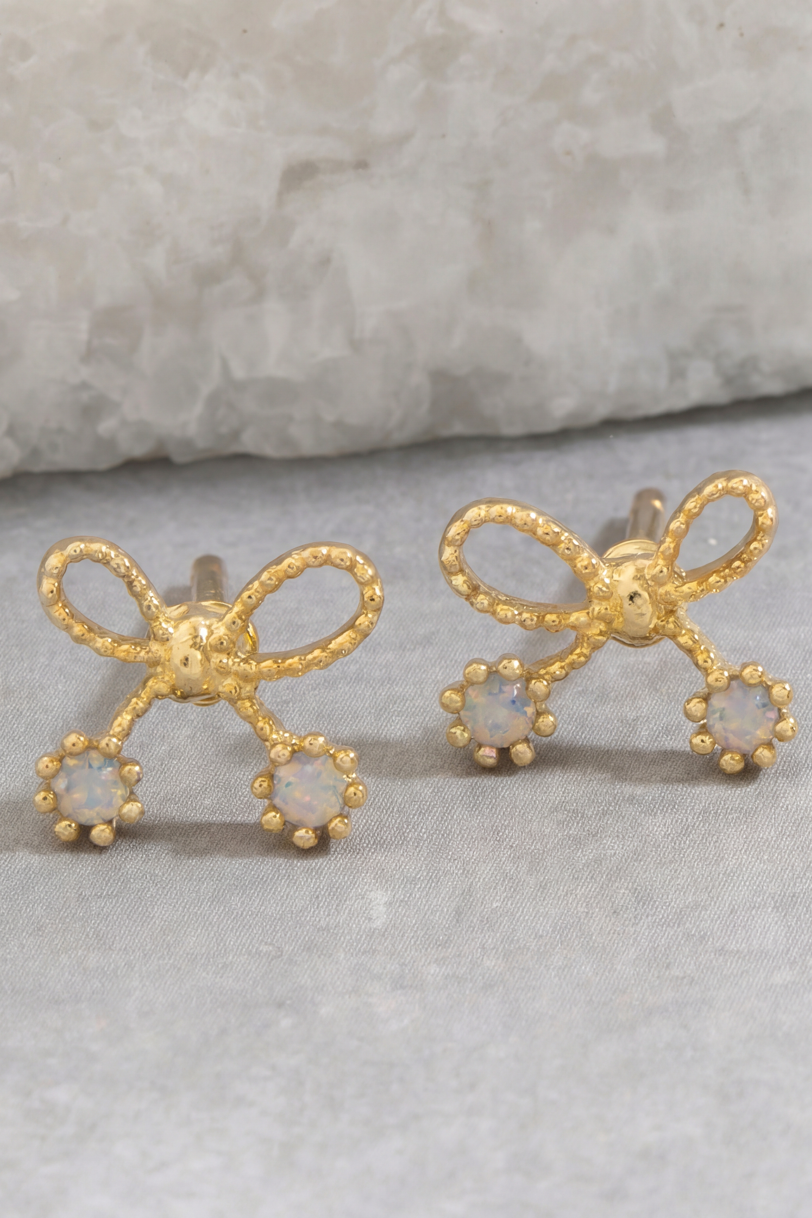 Gold Dipped Mini Butterfly Stud Earrings