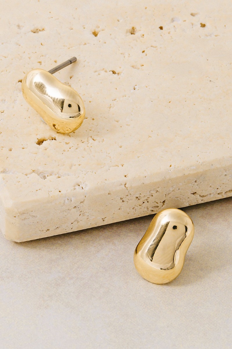 Mini Bean Stud Earrings