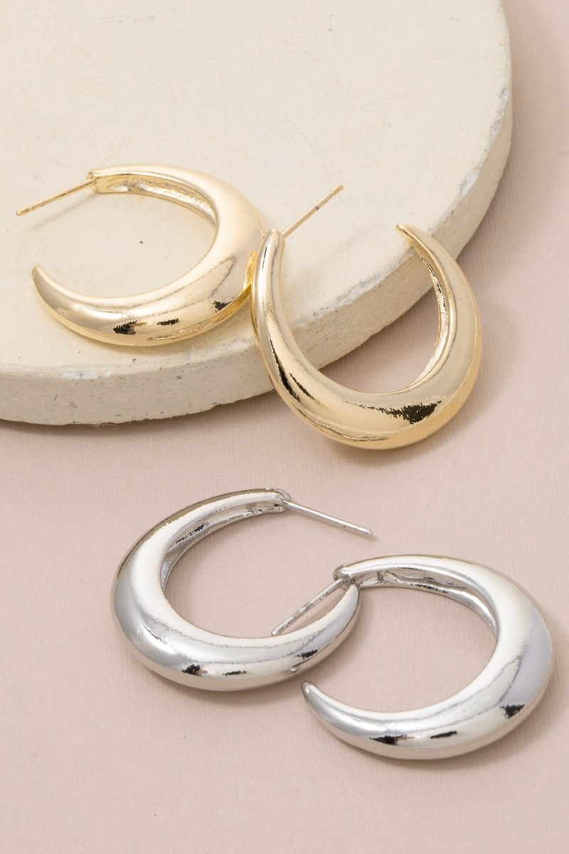 Narrow Graduated Hoop Earrings