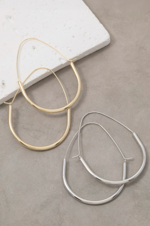 Large Teardrop Shape Hoop Earrings