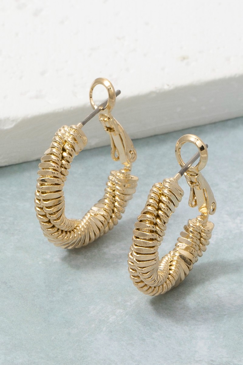 Coiled Textured Hoop Earrings