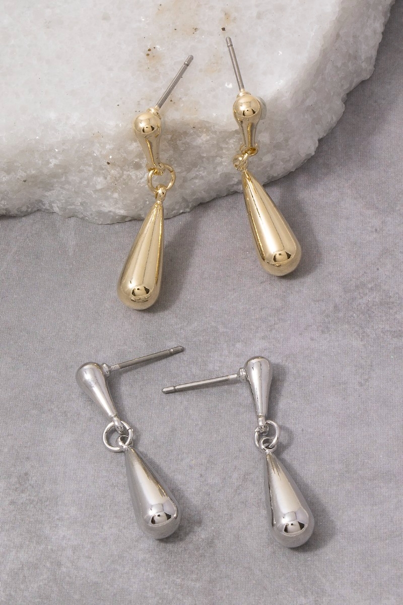 Double Teardrop Drop Earrings