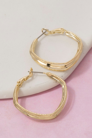 Twisted Wire Square Hoop Earrings