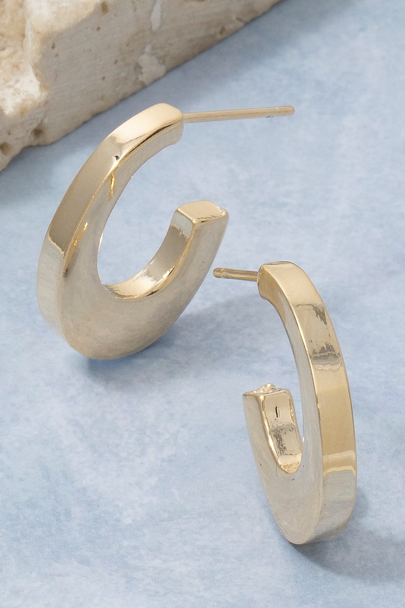 Gold Mini Chunky Hoop Earrings
