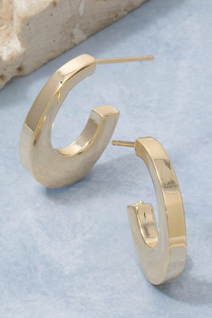 Gold Mini Chunky Hoop Earrings