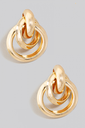 Double Hoop Door Knocker Earrings