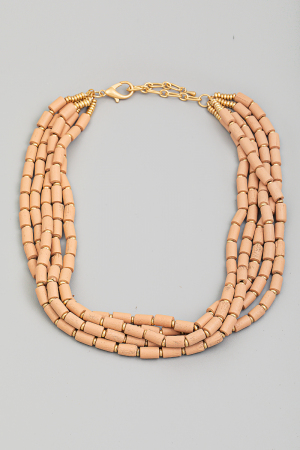 Multi Strand Beaded Statement Necklace