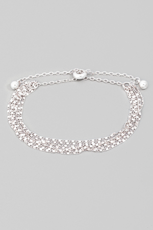 Layered Metallic Dainty Chains Bracelet