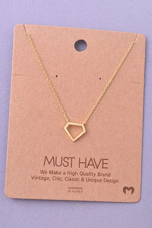 Diamond Outline Pendant Necklace