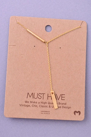 Double Bar Lariat Necklace