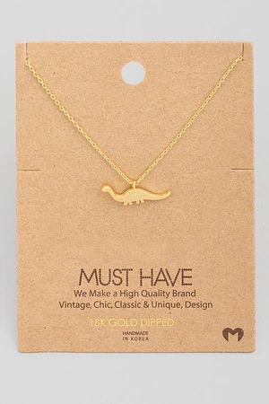 Mini Dinosaur Pendant Necklace