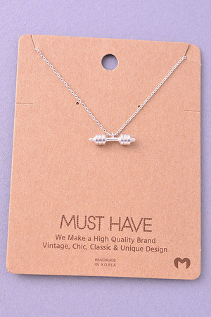 Dumbbell Pendant Necklace