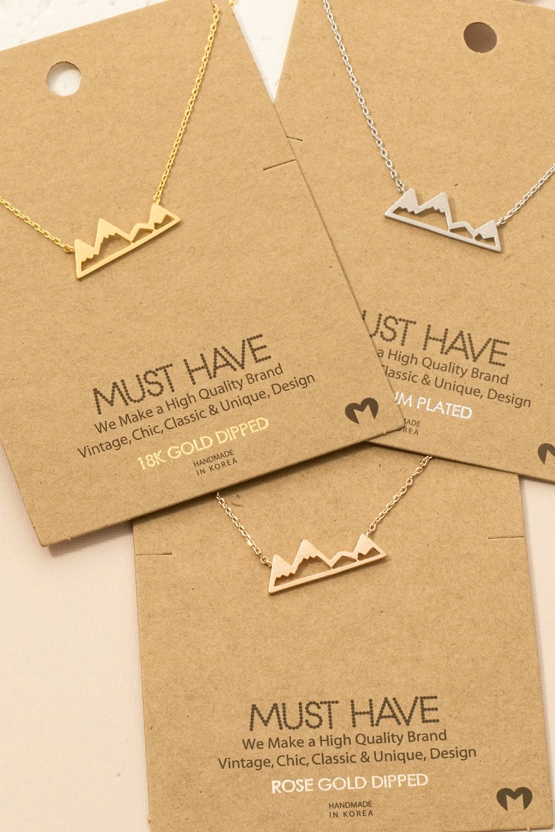 Mountain Cutout Pendant Necklace
