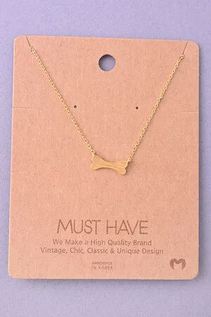 Dog Bone Pendant Necklace